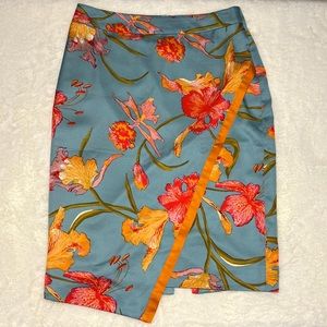 NWT Anthropology Yoana Baraschi Silk Floral Skirt
